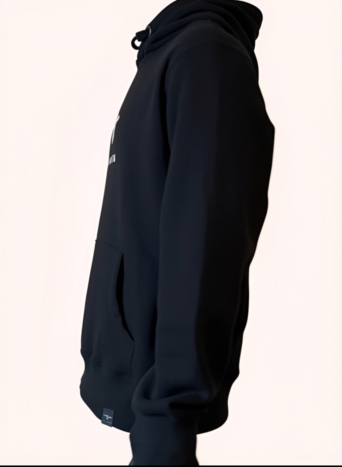 Soft touch extra warm  KRUZ PORTA hoodie with white 3d vinyl print