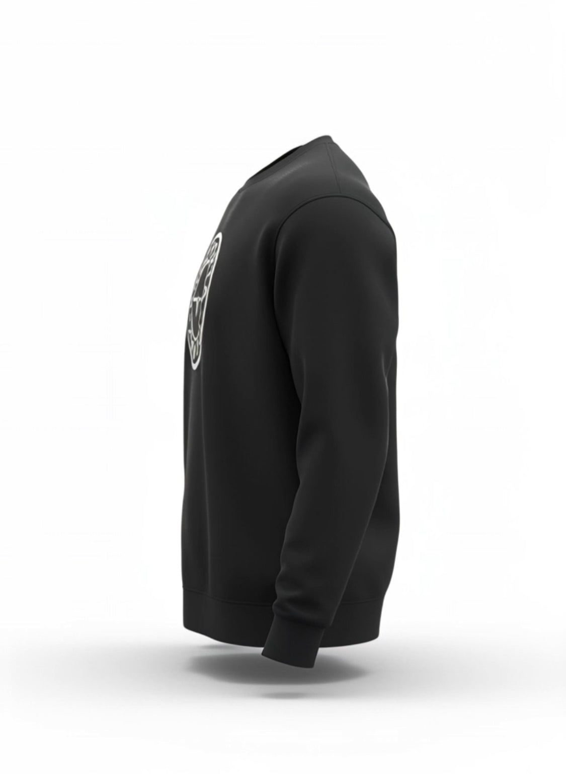 Black KRUZ PORTA sweater with silver design