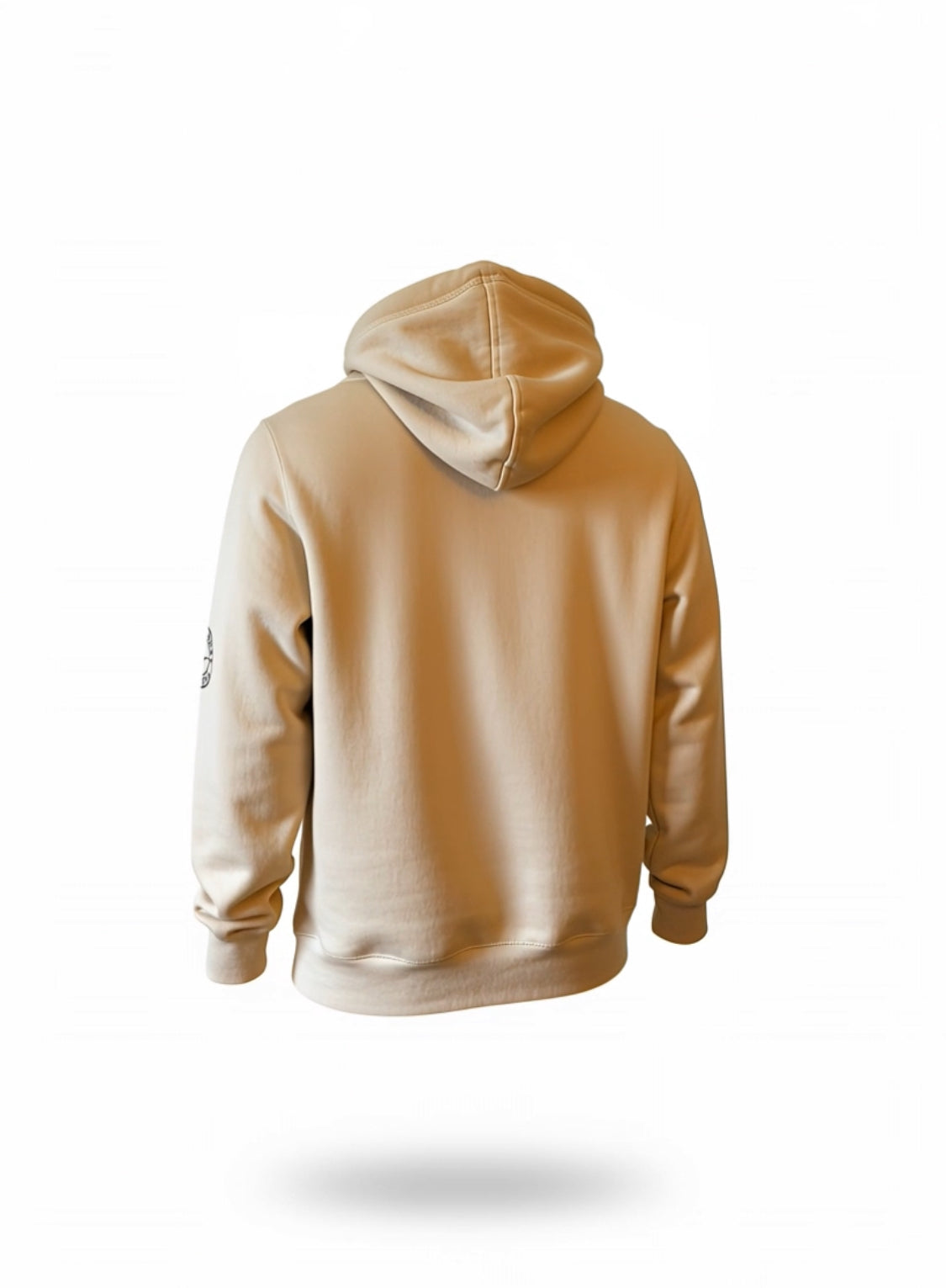 KRUZ PORTA khaki hoodie with black 3d vinyl print logo